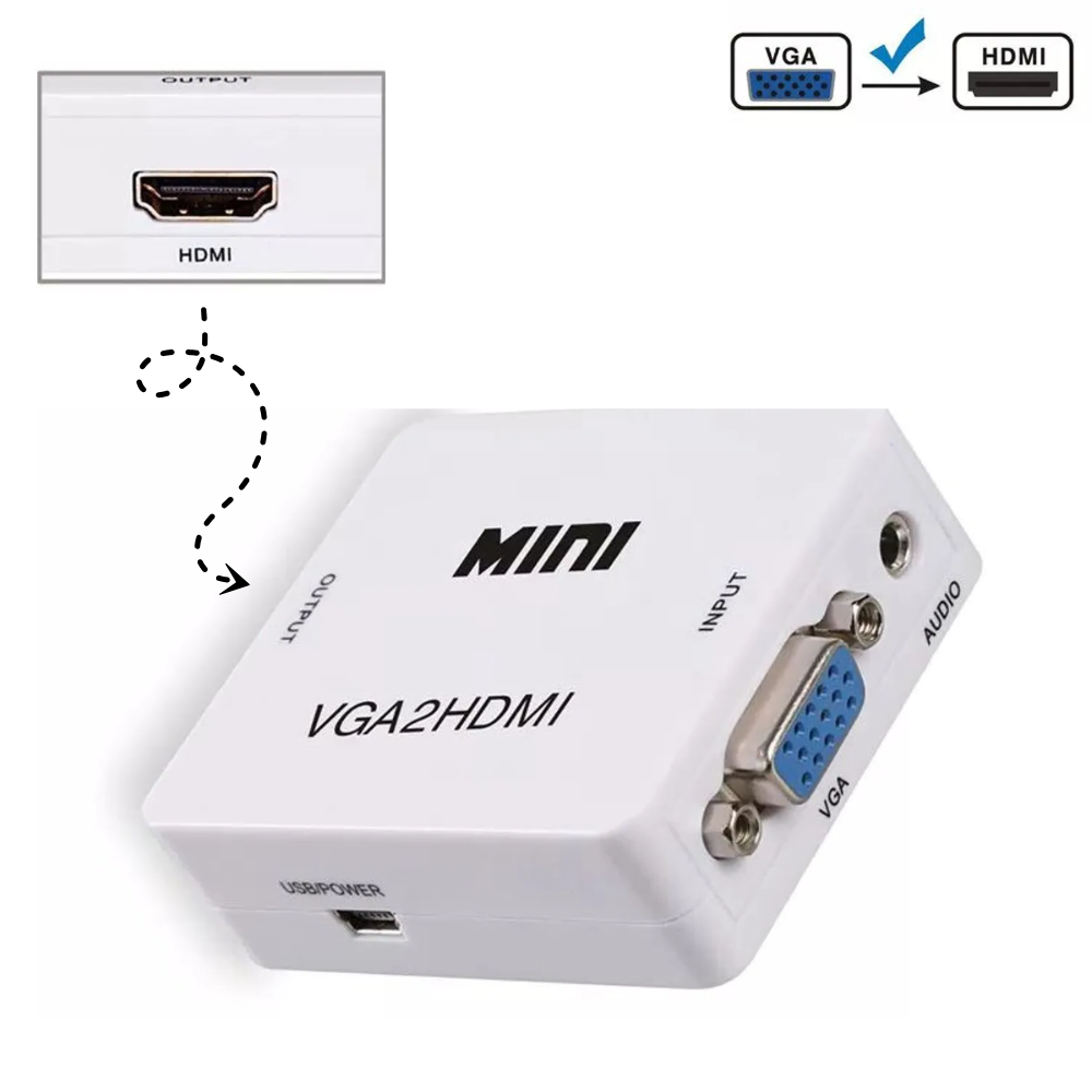 Miniatura 2 de Convertidor Adaptador Vga A Hdmi 1080p